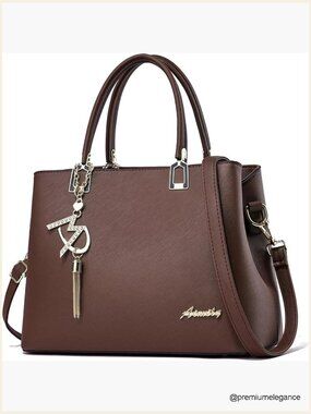 Women Tote Satchel Bag - PU Leather Shoulder Crossbody Handbag